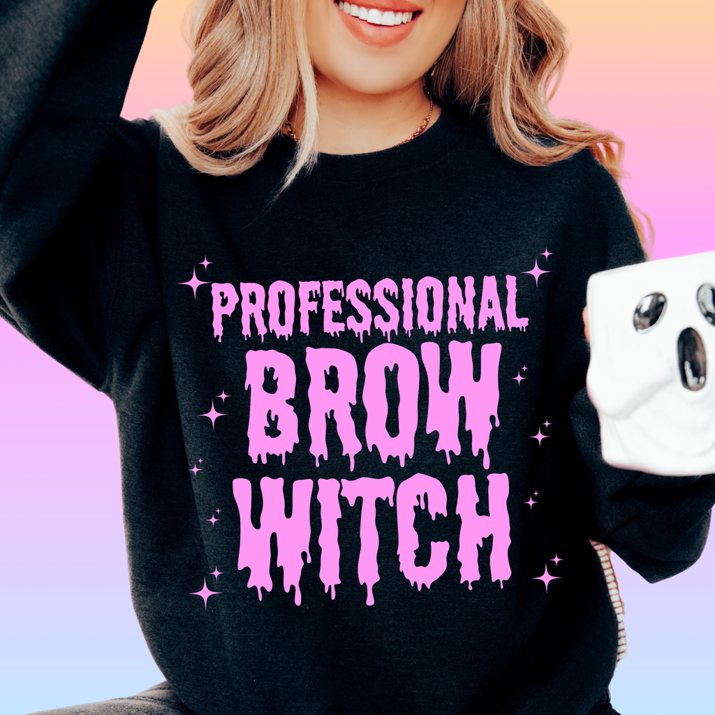 Professional Brow Witch - Black Long Sleeve T-Shirt