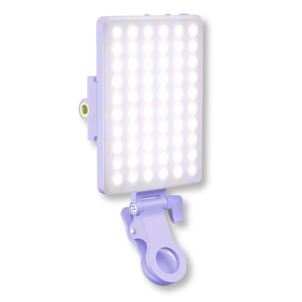 GlowUp Clip-On Selfie Phone Light - PURPLE