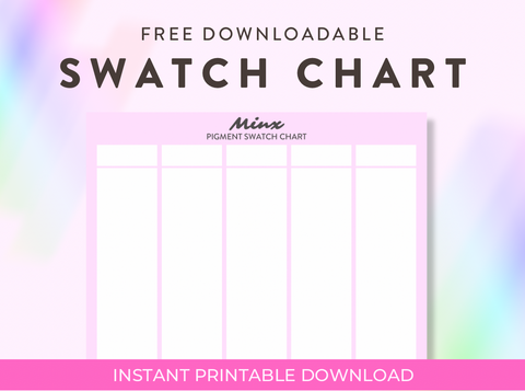 FREE Downloadable Pigment Swatch Chart