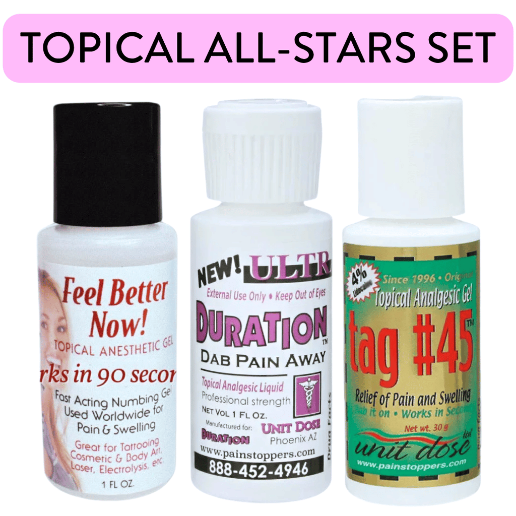 PMU NUMBING ALL STARS - Ultra Duration, TAG 45, Feel Better Now Gel
