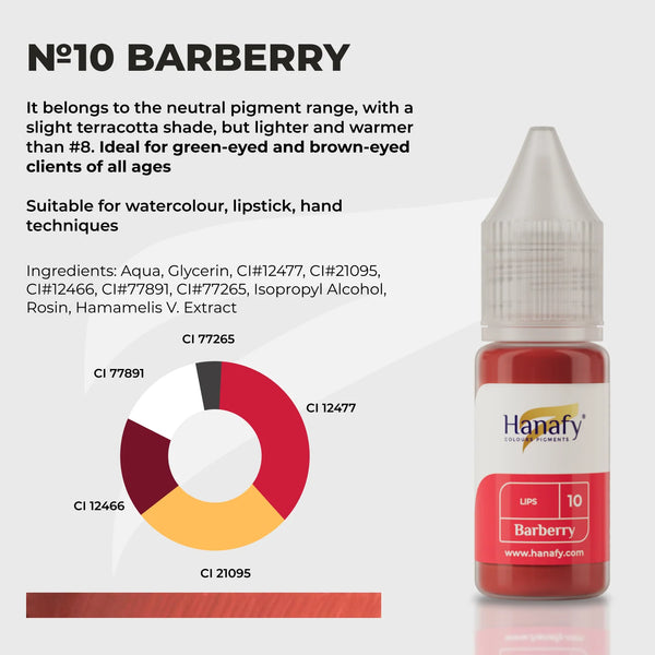 10ml Hanafy Lip Pigments - N10 Barberry
