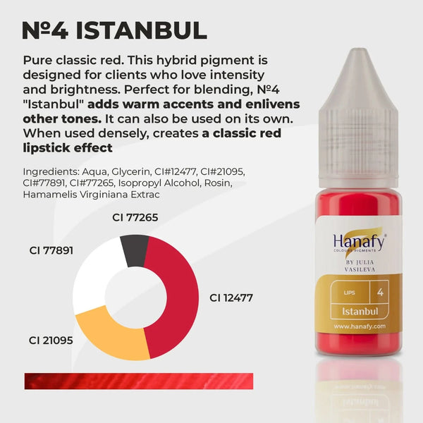 10ml Hanafy Lip Pigments - PASSION LIPS N4 Istanbul