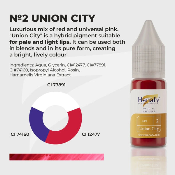 10ml Hanafy Lip Pigments - PASSION LIPS N2 Union City