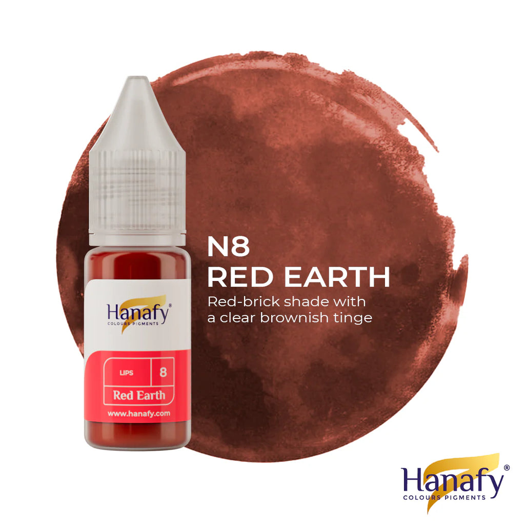 10ml Hanafy Lip Pigments - N8 Red Earth