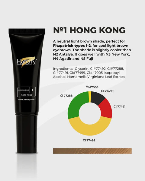 Hanafy MICROBLADING Pigments - N1 Hong Kong