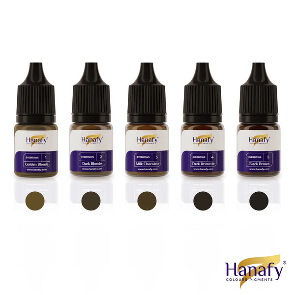 5ml Hanafy BROW Pigments - Original Eyebrow Mini Set