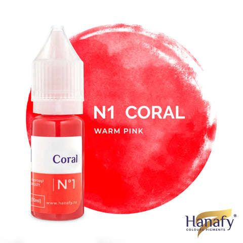 10ml Hanafy Lip Pigments - N1 Coral
