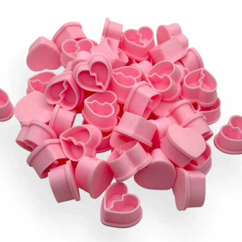 DUAL PINK Heart Tattoo Pigment Ink Cups