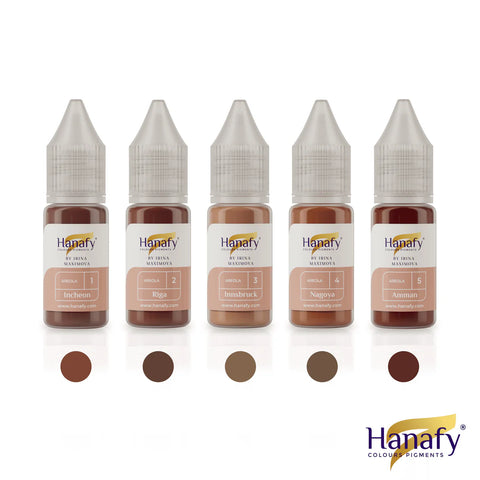 10ml Hanafy AREOLA PIGMENTS - Set of 5