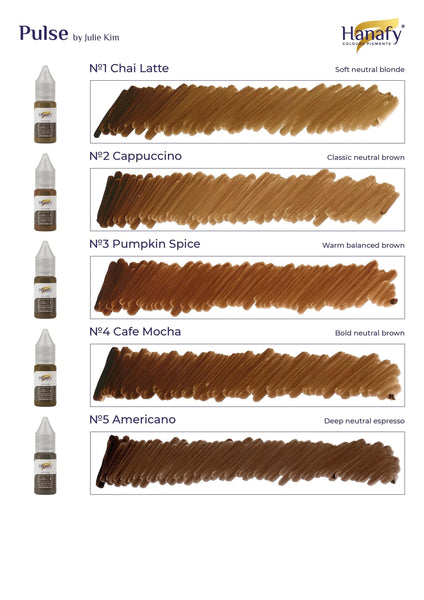 5ml Pulse Eyebrows By Julie Kim x Hanafy Pigments - N2 Cappuccino