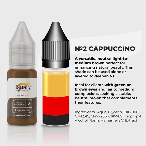 10ml Pulse Eyebrows By Julie Kim x Hanafy Pigments -  N2 Cappuccino