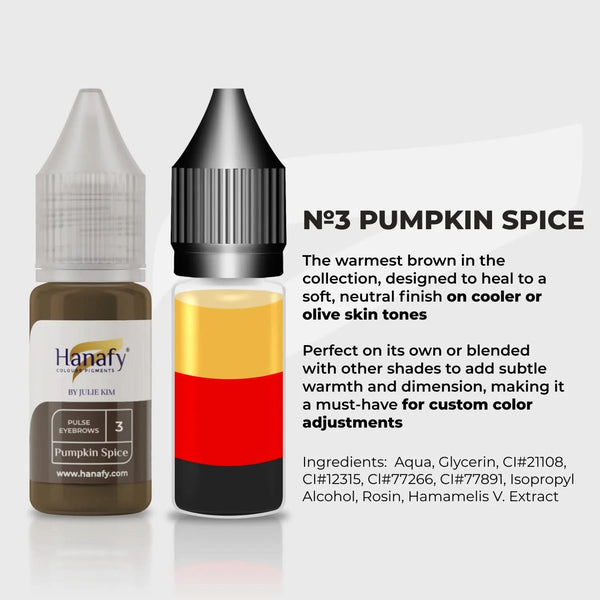 10ml Pulse Eyebrows By Julie Kim x Hanafy Pigments -  N3 Pumpkin Spice