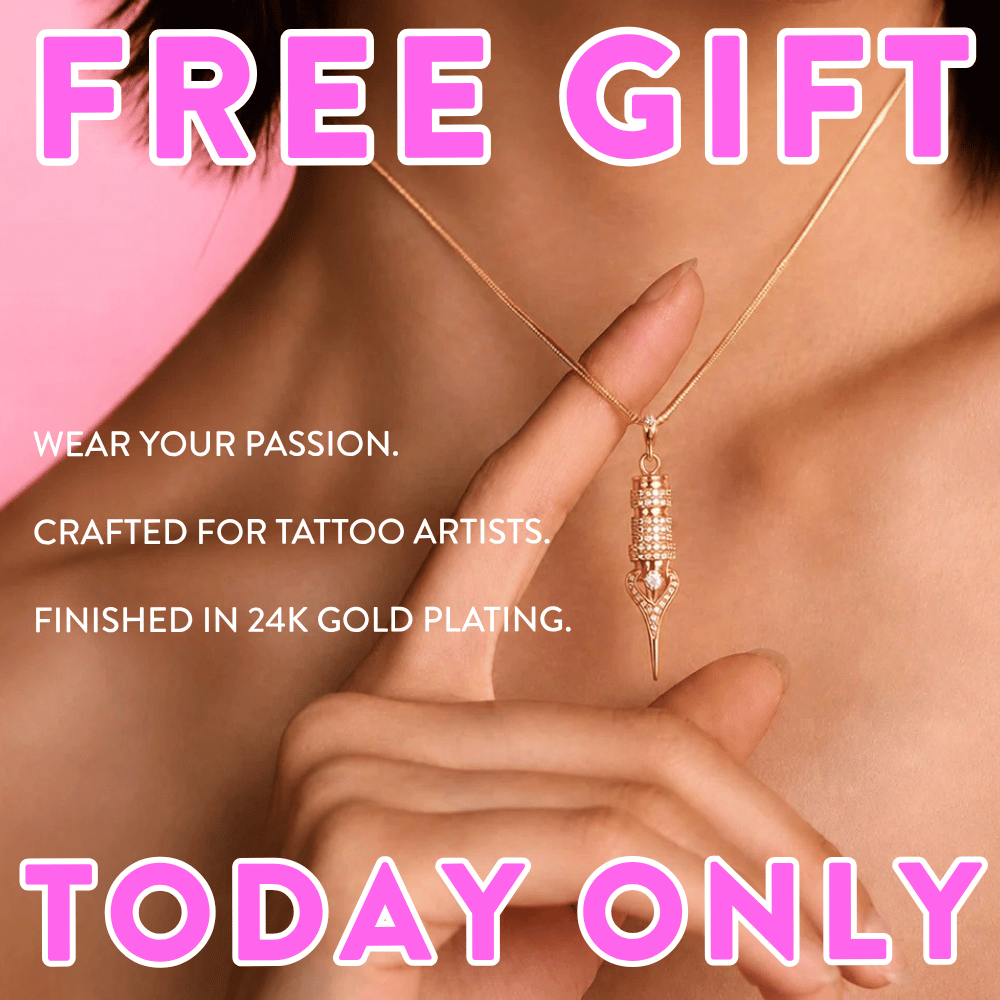 ✨💗 BONUS GIFT - 24K GOLD Plated Tattoo Cartridge Necklace (limit 1 per order, must meet min. spend)