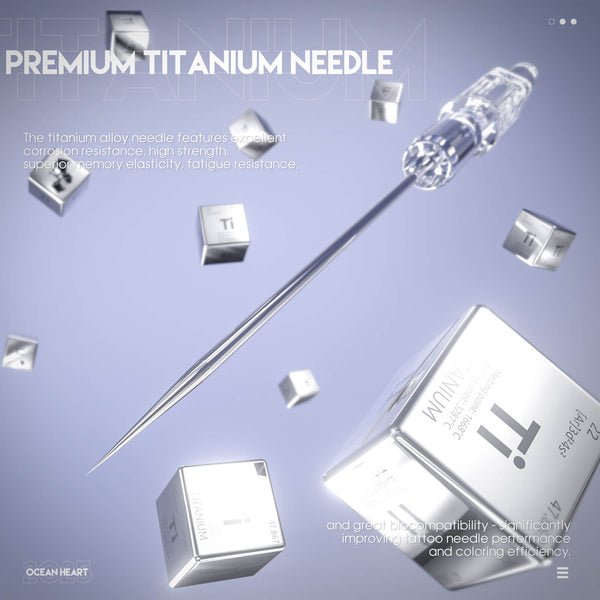 NEW MAST OCEAN HEART TITANIUM - Tattoo & PMU Cartridges