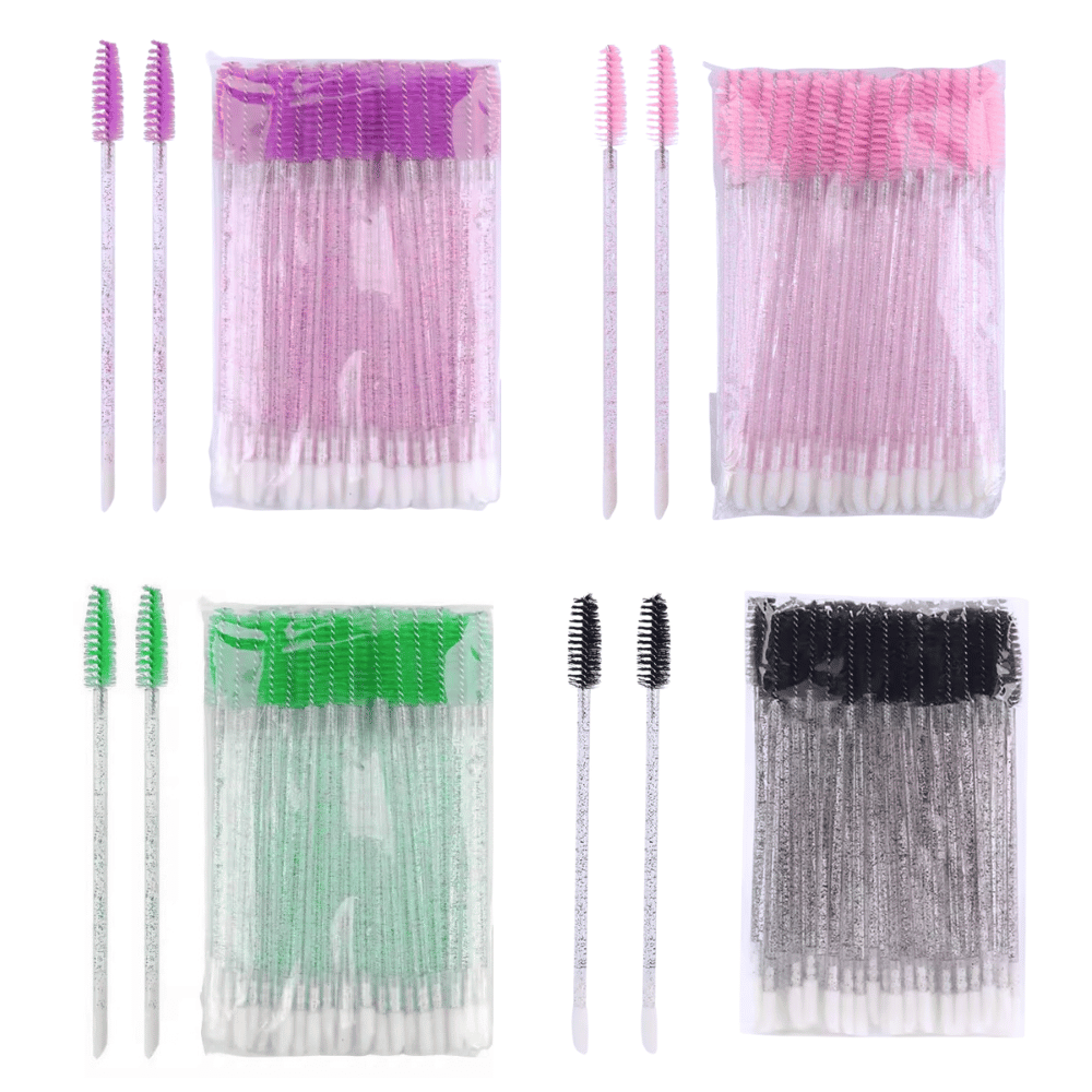 50% OFF! NEW DUAL ENDED Spoolie & Doe Foot Applicators 4 Pack - Pink, Purple, Jade, Black