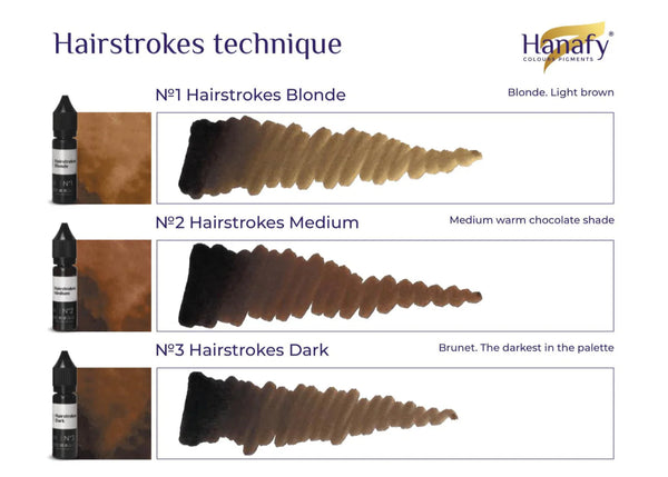 5ml Hanafy HAIRSTROKES Pigments - N3 DARK