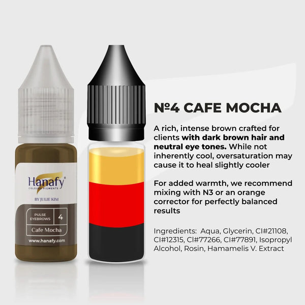 10ml Pulse Eyebrows By Julie Kim x Hanafy Pigments -  N4 Cafe Mocha