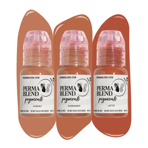 Permablend Pigments Nude Lips Set - Sunkissed, Cheeky, Latte