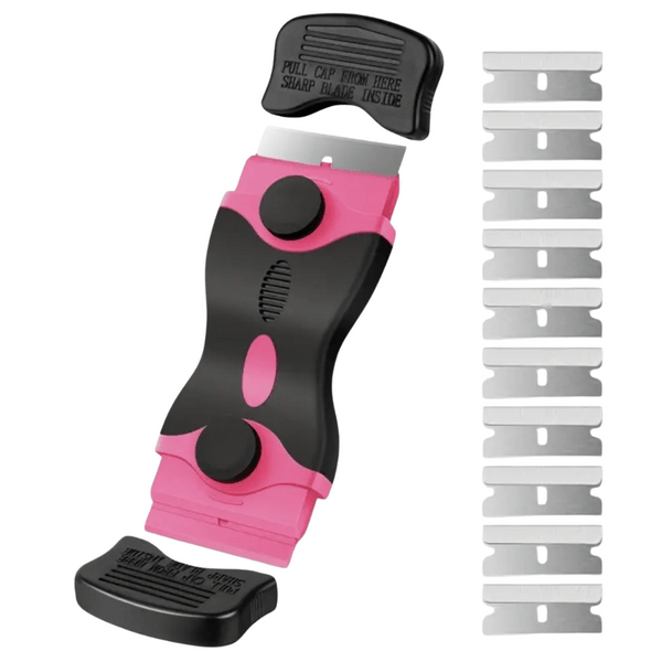 Deluxe PINK Handle w/Flat Blades - Predraw Pencil Sharpening – MINX Brows