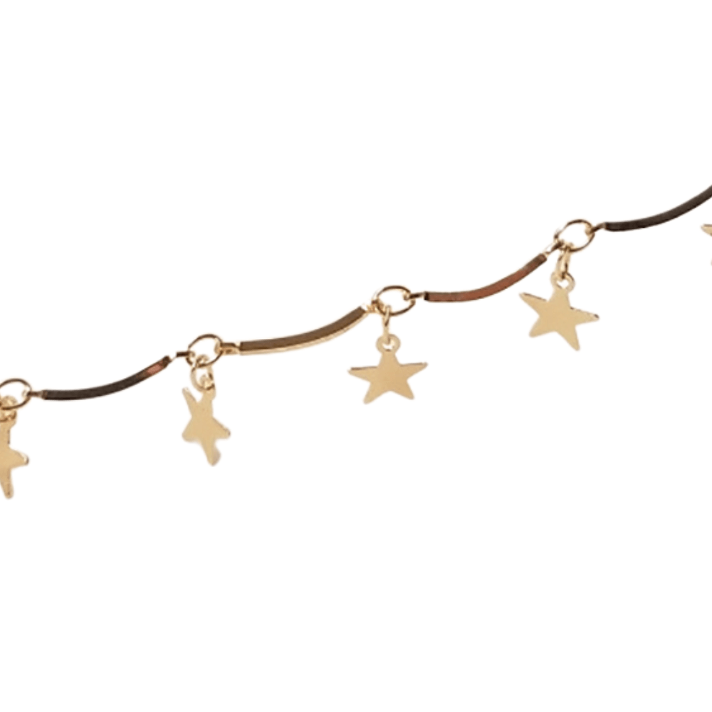 Gold Plated STARS & BARS Chain - DIY Jewelry