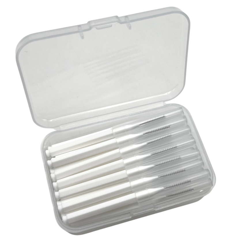 Precision Brow Stylers - Ultra Mini Bristle Brushes - WHITE 30 PCS