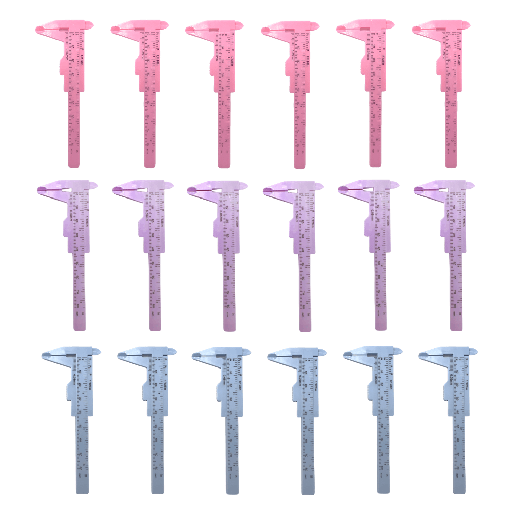 BULK Mini Calipers - Set of 18 Pastel Pink, Purple, Blue