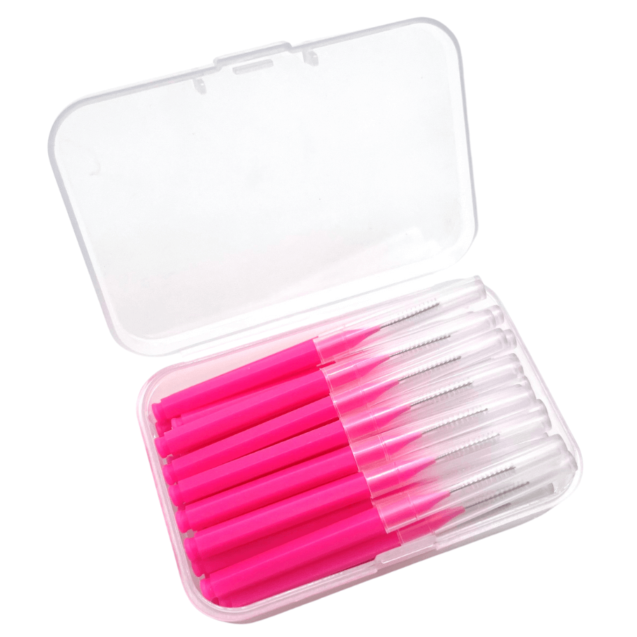 50% OFF! Precision Brow Stylers - Ultra Mini Bristle Brushes - HOT PINK 30 PCS