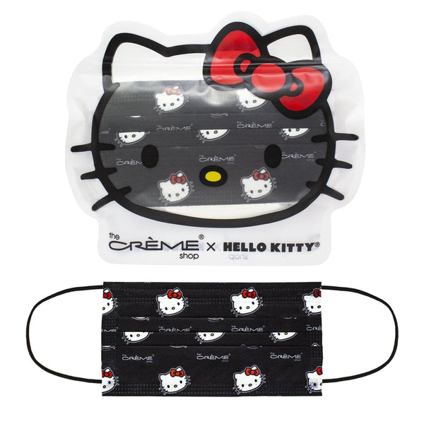 40% OFF! Black HELLO KITTY Face Masks Set of 14 + Kitty Carrying Case