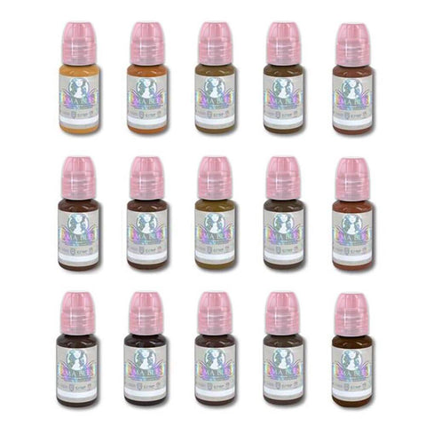 ULTRA BROW COLLECTION Set of 15 Permablend Pigments Full Spectrum