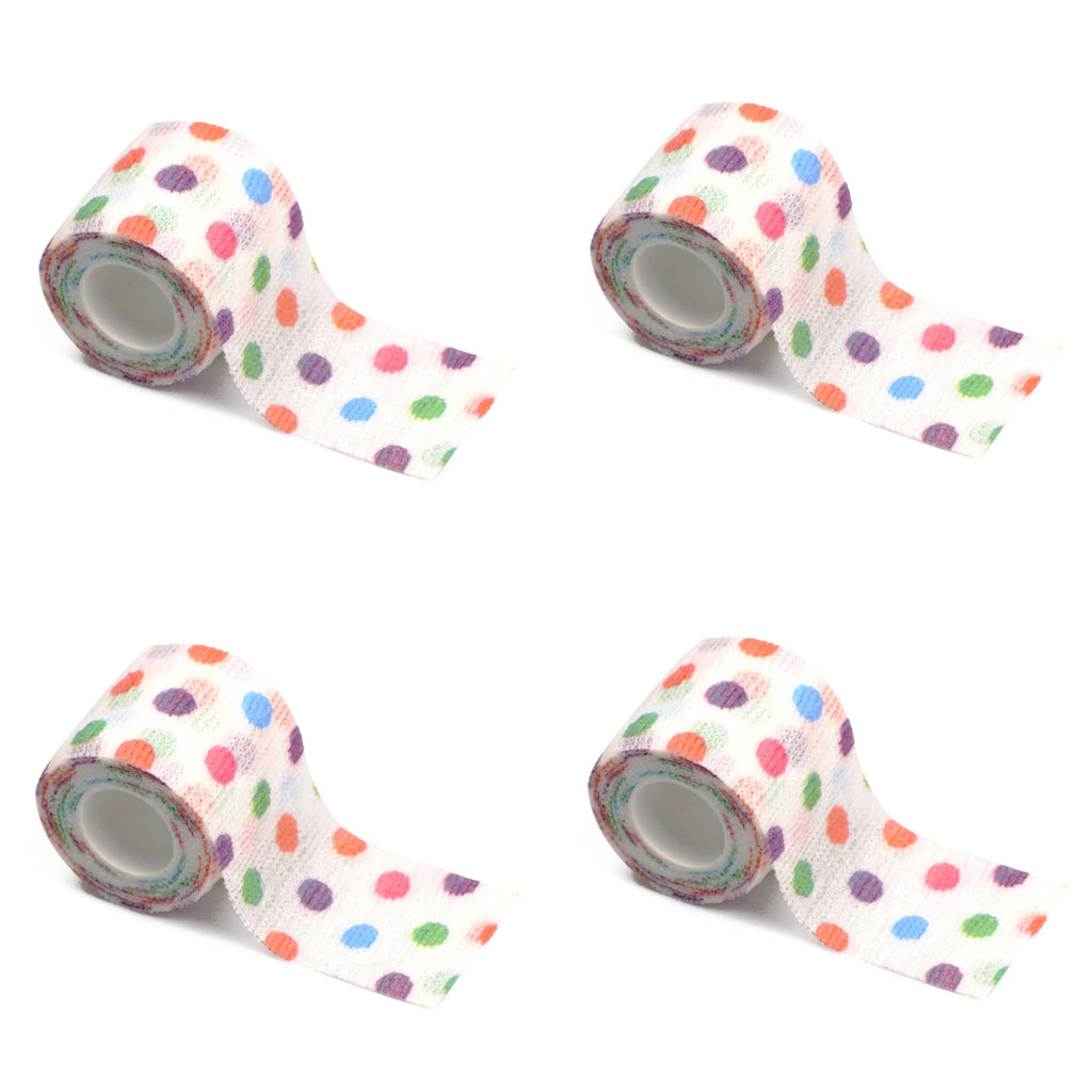 50% OFF Rainbow Polka Dots Hand Piece Wrap - 4 Pack