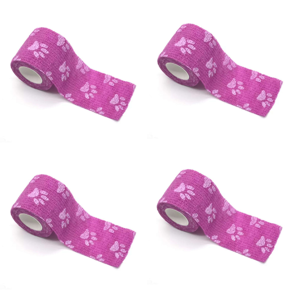 50% OFF Pink Paw Print Hand Piece Wrap - 4 Pack