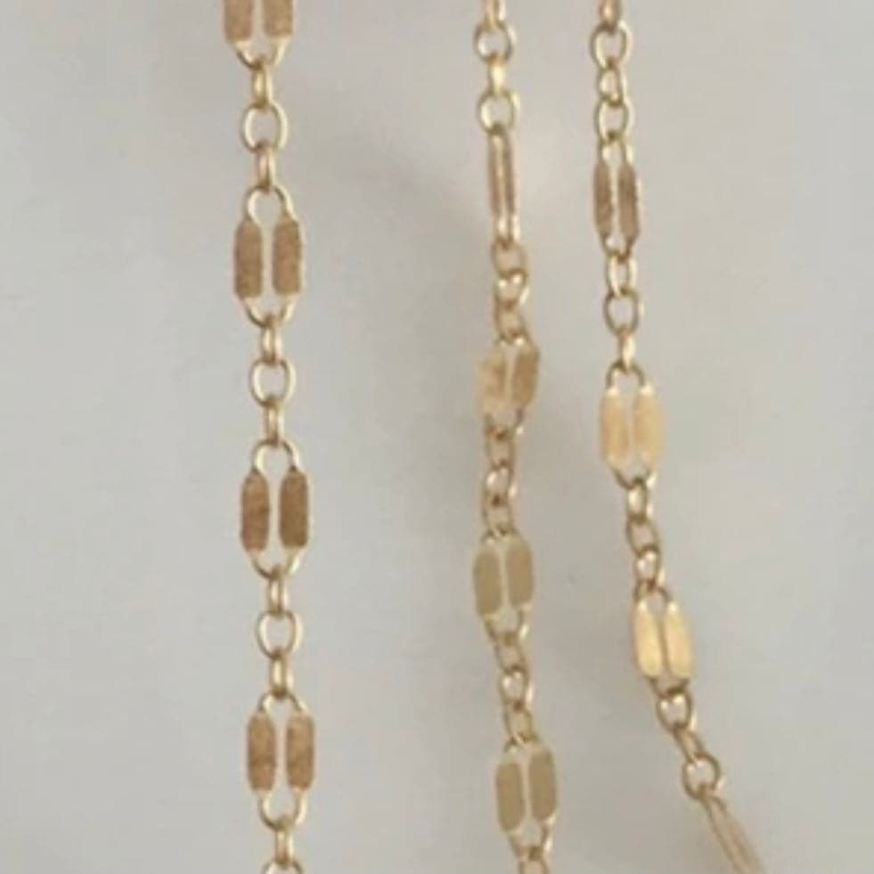 Gold Filled Sequin Lip Chain - Permanent Jewelry