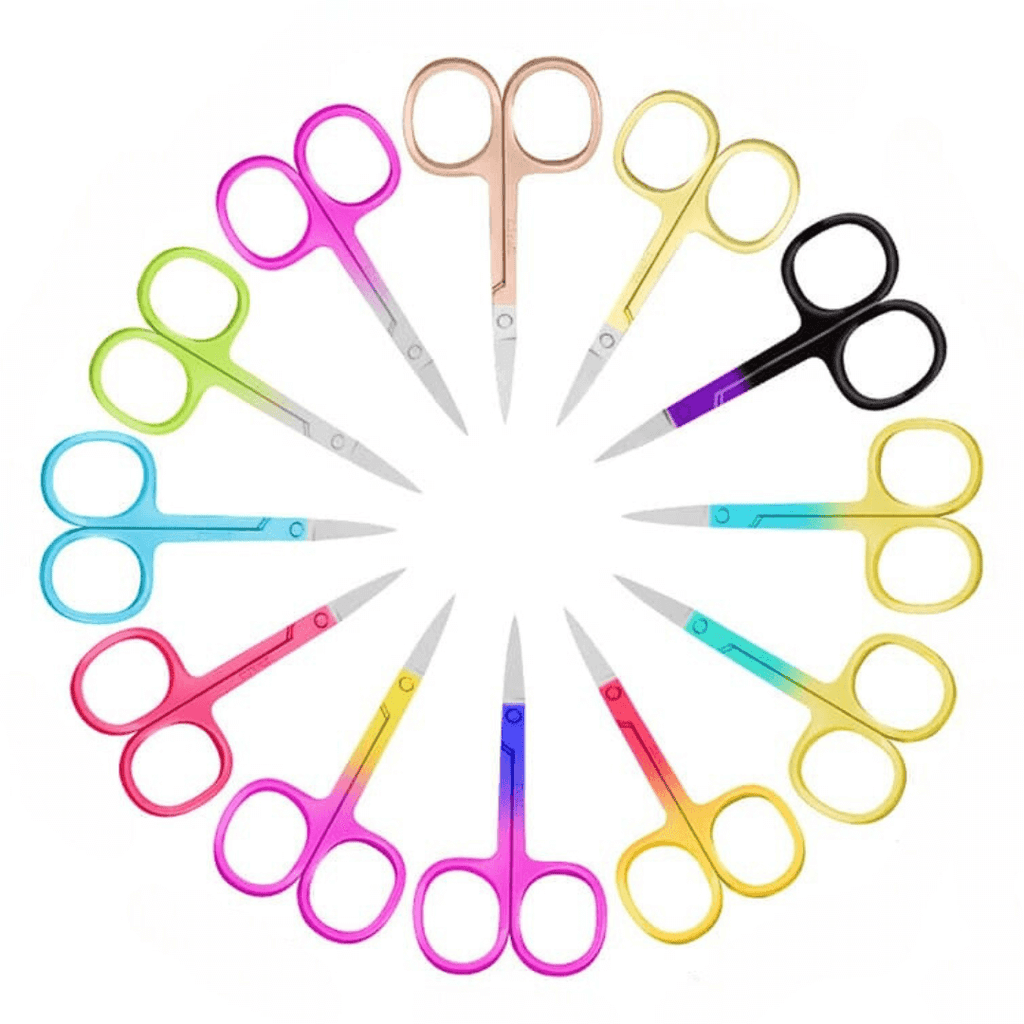 Multicolor Brow Scissors - Set of 12