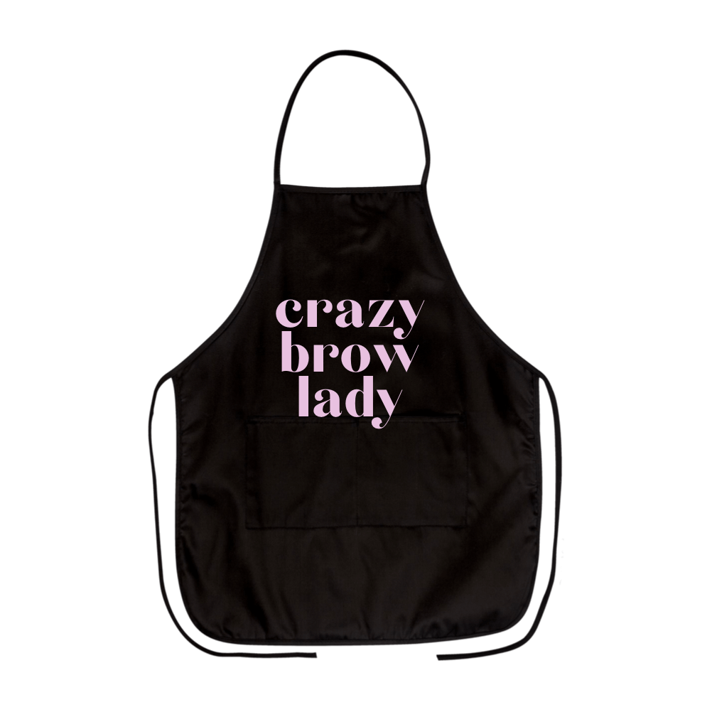 Crazy Brow Lady Apron - Black
