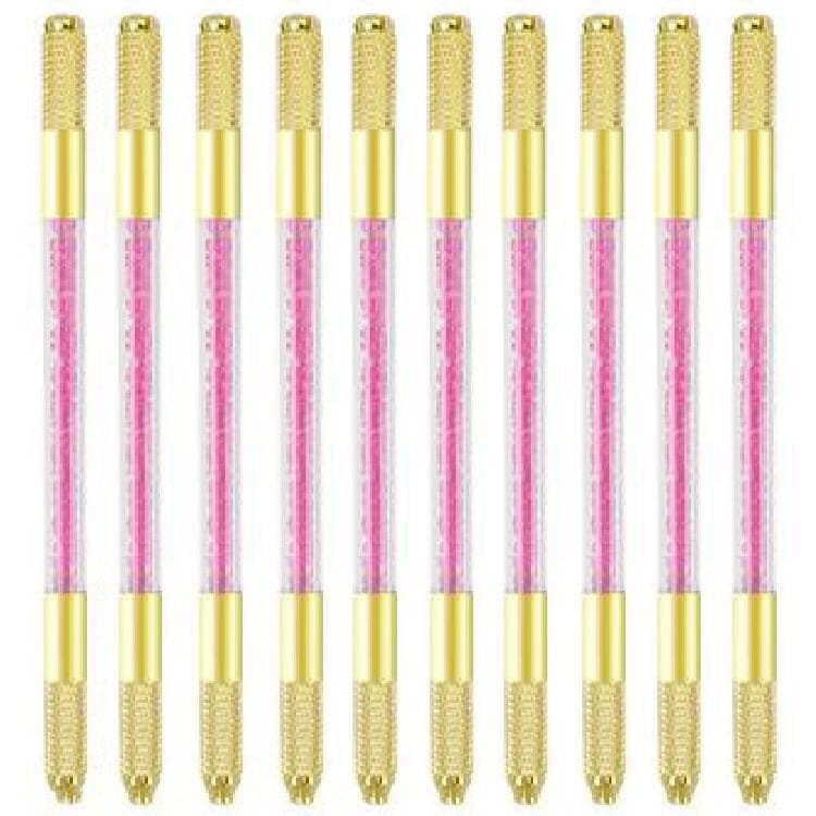 10/$35 Dual Ended Pink/Gold Crystal Microblading Tools