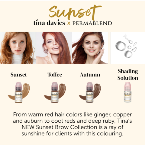Sunset Brow Pigment Collection Tina Davies x Permablend