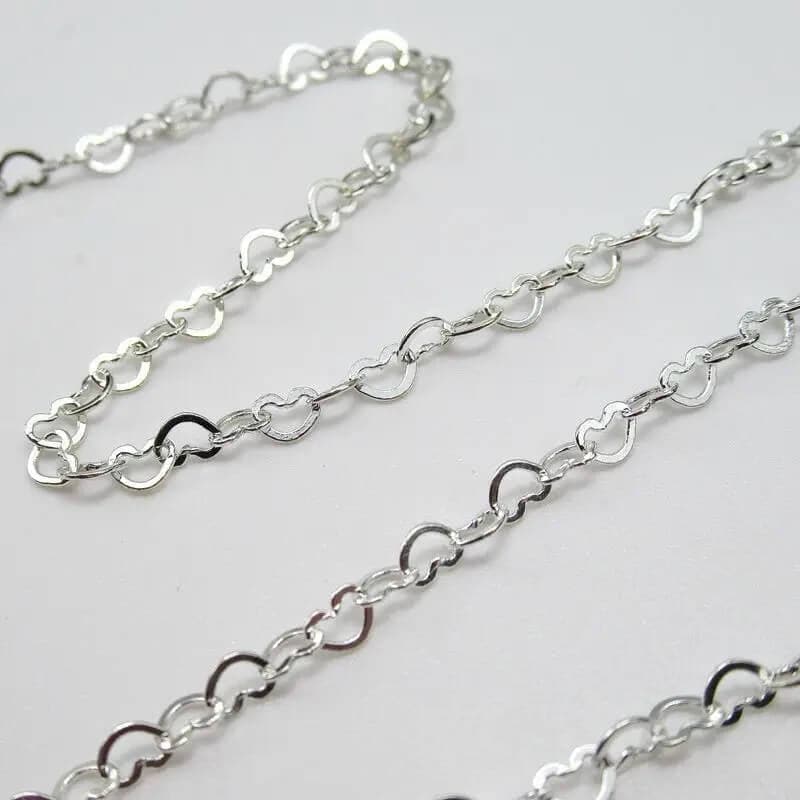 925 Silver Hearts Chain - Permanent Jewelry