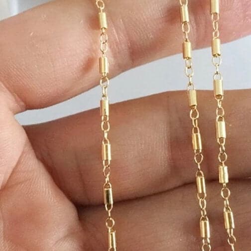 Gold Filled Tube Chain - Permanent Jewelry