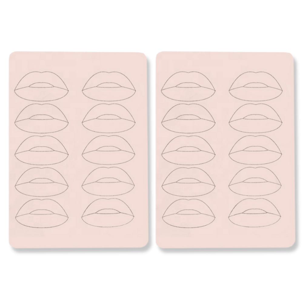 DOUBLE SIDED Lip Practice Skins - Dashed Outline Set of 3