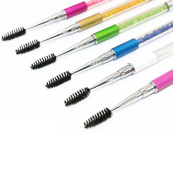 Rainbow 6 Pack Crushed Crystal Brow & Lash Spoolie Wands
